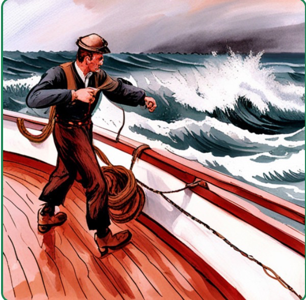 “Secure the nets, Mr. Schmitt!” Capt. Pauly shouted to his first mate. “We’ve no choice but to ride this out to the end!”